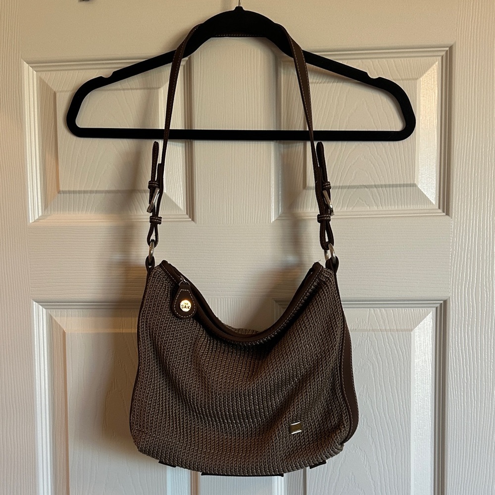 The Sak Woven Brown Shoulder Bag